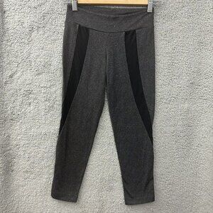Elisabetta Rogiani Activewear Cropped Leggings Grey Black Super Soft Size Small